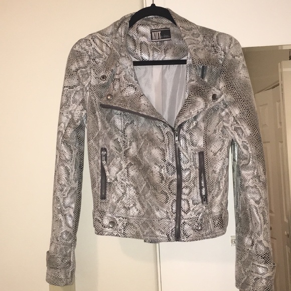 snakeskin moto jacket